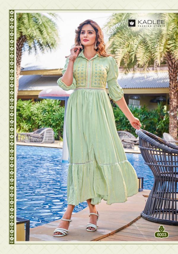 Kadlee Jennifer Designer Wear Rayon Kurti Collection